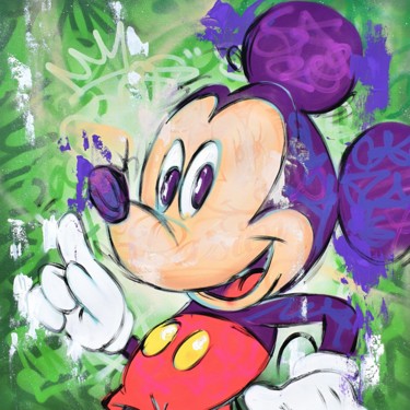 Malerei mit dem Titel "Mickey nature" von Cross Magri, Original-Kunstwerk, Acryl