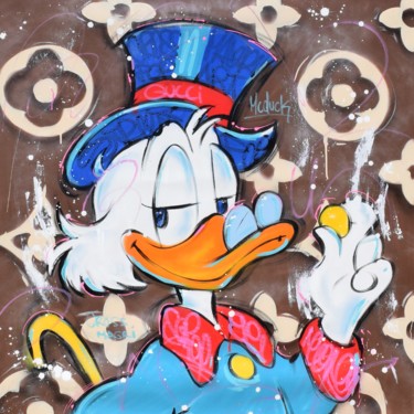 Painting titled "Scrooge mcduck 201" by Cross Magri, Original Artwork, Acrylic