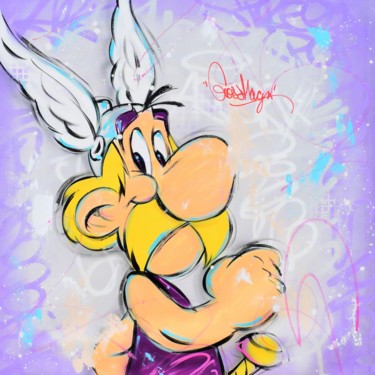 Painting titled "Asterix" by Cross Magri, Original Artwork, Acrylic