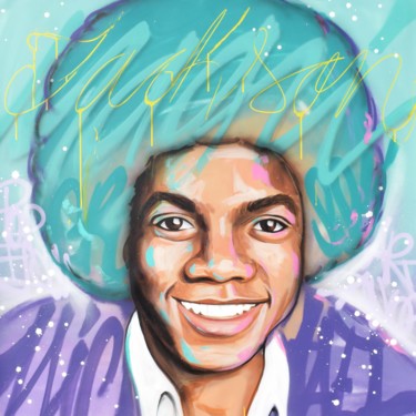 Painting titled "Michael Jackson" by Cross Magri, Original Artwork, Acrylic