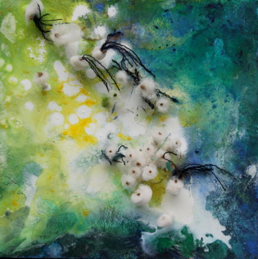 Peinture intitulée "Vert 1" par Patricia Crucifix, Œuvre d'art originale