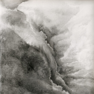 Σχέδιο με τίτλο "29-01-39" από Jean-Louis Crudenaire, Αυθεντικά έργα τέχνης, Κάρβουνο Τοποθετήθηκε στο Ξύλινο πάνελ
