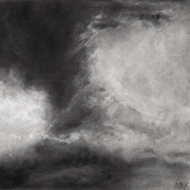 Рисунок под названием "Le départ" - Jean-Louis Crudenaire, Подлинное произведение искусства, Древесный уголь