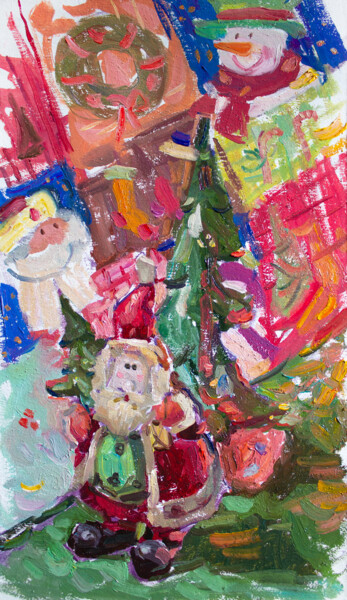 EUROPEAN EVE. CHRISTMAS. Peinture intitulée "EUROPEAN EVE. CHRIS…" par Cryptid, Œuvre d'art originale, Huile
