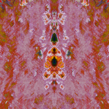 Картина под названием "ABSTRACT RED SYMMET…" - Cryptid, Подлинное произведение искусства, Цифровая живопись