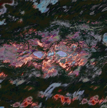 Картина под названием "ABSTRACT FOREST BLA…" - Cryptid, Подлинное произведение искусства, Цифровая живопись