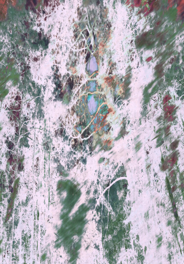 Pittura intitolato "ABSTRACT TREES PORT…" da Cryptid, Opera d'arte originale, Pittura digitale