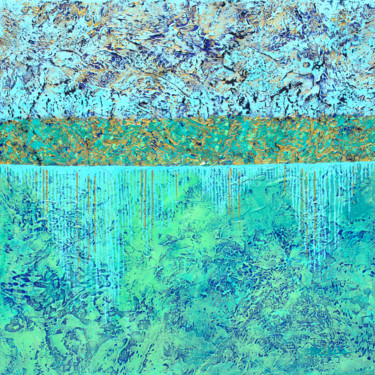 Liquid Treasure Peinture intitulée "Liquid Treasure" par Nancy Eckels, Œuvre d'art originale, Acrylique Monté sur Châssis