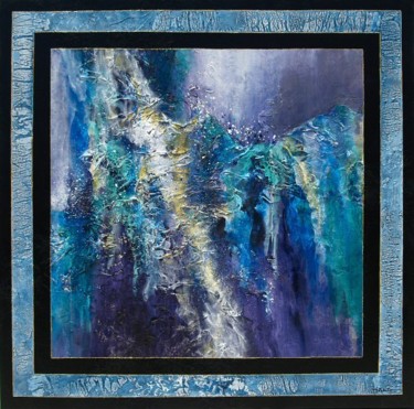Peinture intitulée "Behind The Falls" par Nancy Eckels, Œuvre d'art originale, Huile