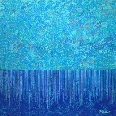 Painting titled "Release" by Nancy Eckels, Original Artwork, Acrylic Mounted on Wood Stretcher frame
