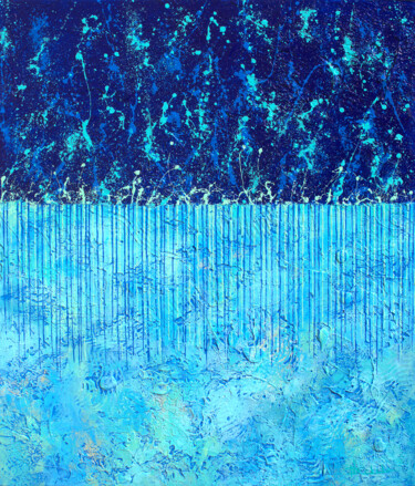 Картина под названием "Bubble Over" - Nancy Eckels, Подлинное произведение искусства, Акрил Установлен на Деревянная рама дл…