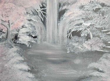 Картина под названием "Forêt Sakura" - Crystelle Reeves, Подлинное произведение искусства, Акрил