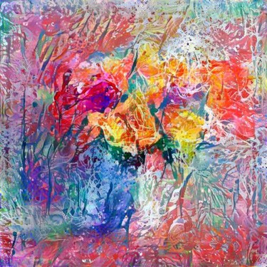 Digital Arts titled "FLOWER #6" by Cs Lim, Original Artwork, Digital Painting
