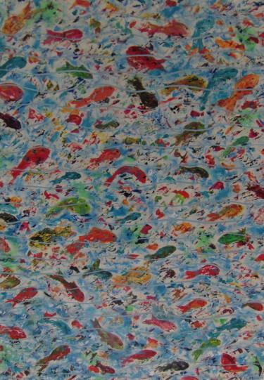 Картина под названием "Turquoise" - Christine Savi, Подлинное произведение искусства, Акрил