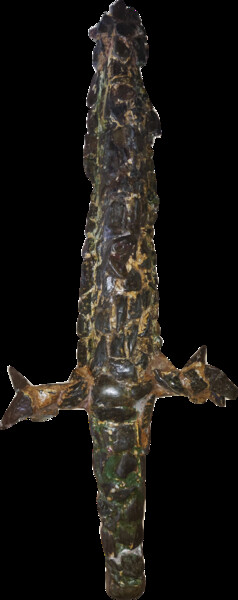 Sculptuur getiteld "Espada Torta" door Cscelio 7, Origineel Kunstwerk, Steen