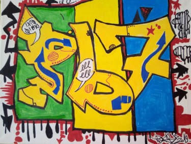 Painting titled "Pb7" by Poxy, Original Artwork, Acrylic