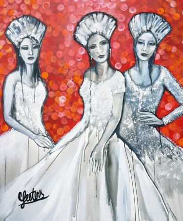 Schilderij getiteld "Royals  -  1.20 x 1…" door Caroline Van Seeters, Origineel Kunstwerk, Acryl