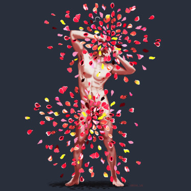 Digitale Kunst mit dem Titel "Blossoming" von Christophe Szkudlarek, Original-Kunstwerk, Digitale Malerei