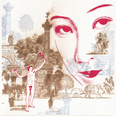 L'amoureux gravure Gravures & estampes intitulée "L'amoureux gravure" par Christophe Szkudlarek, Œuvre d'art originale, Gravure