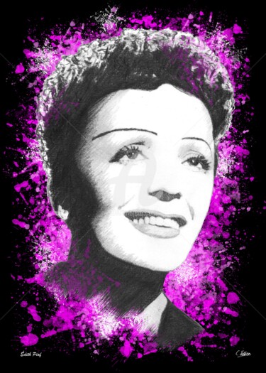 Artcraft titled "Édith Piaf" by Christophe Tellier, Original Artwork, Other