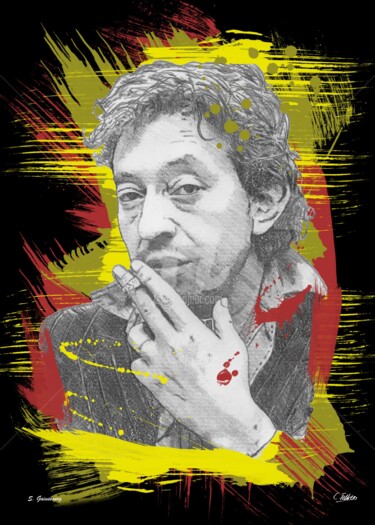 Artisanat intitulée "Serge Gainsbourg" par Christophe Tellier, Œuvre d'art originale, Autre