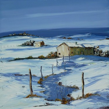 Peinture intitulée "Sérénité d'hiver" par Christian Testard, Œuvre d'art originale