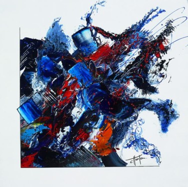 Peinture intitulée "Bleu profond" par Christian Testard, Œuvre d'art originale