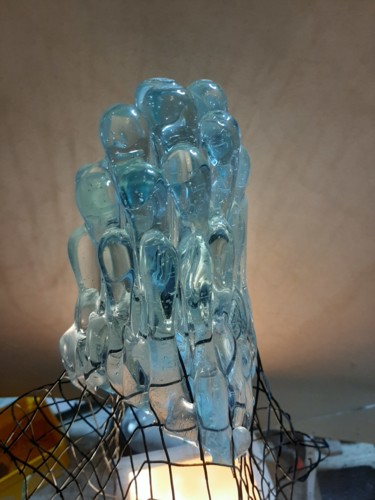 Sculptuur getiteld "Sculpture de verre…" door Loick Maignan, Origineel Kunstwerk, Glas