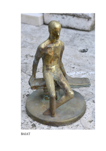 Sculptuur getiteld "Boy" door Mihai Ecobici, Origineel Kunstwerk, Bronzen