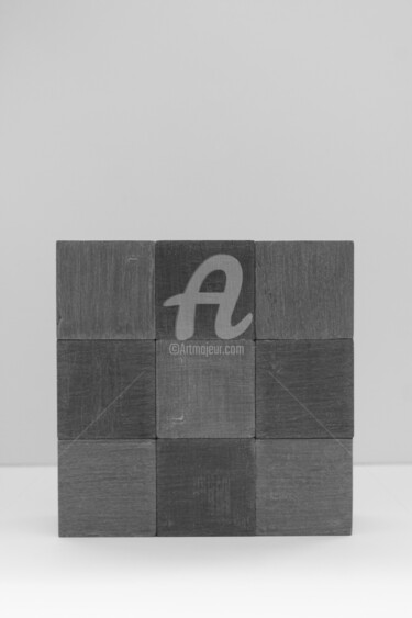 Скульптура под названием "Damier" - Cubeart Boitoart, Подлинное произведение искусства, Пластмасса