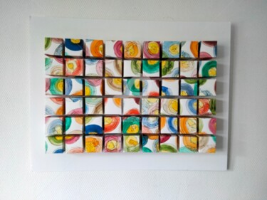 Картина под названием "Les glaçons" - Cubeart Boitoart, Подлинное произведение искусства, Акварель