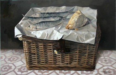 Pintura titulada "Las sardinas arenqu…" por Antonio Cubero Jiménez, Obra de arte original, Oleo