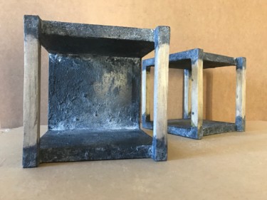 Sculpture titled "Memory boxes - Dipt…" by Cubic Or Not Cubic, Original Artwork, Wood