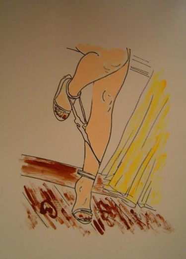 Картина под названием "12-2005 - SANS TITR…" - Marie C. Cudraz France, Подлинное произведение искусства, Масло