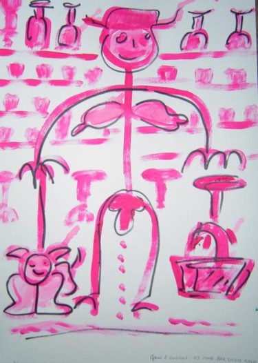 Dessin intitulée "03-2006 - BAR SNOB…" par Marie C. Cudraz, Œuvre d'art originale