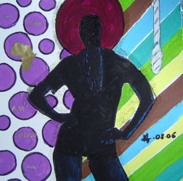 Peinture intitulée "08-2006- FUNKY 1 -…" par Marie C. Cudraz, Œuvre d'art originale, Huile