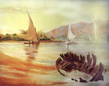 Painting titled "Nilo soñado" by Javier Escudero Cuervas-Mons, Original Artwork