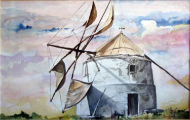 Pintura titulada "El molino" por Javier Escudero Cuervas-Mons, Obra de arte original