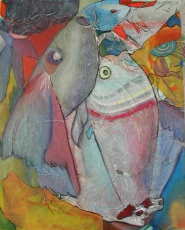 Painting titled "Bonne Pêche" by Cuervo, Original Artwork