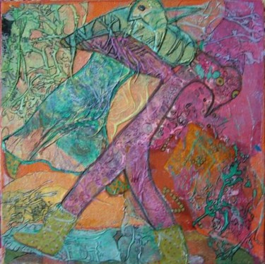 Painting titled "Geais Dansants" by Cuervo, Original Artwork