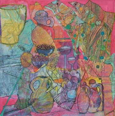 Painting titled "L'Art de la Table" by Cuervo, Original Artwork