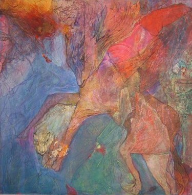Painting titled "Le Cheval" by Cuervo, Original Artwork