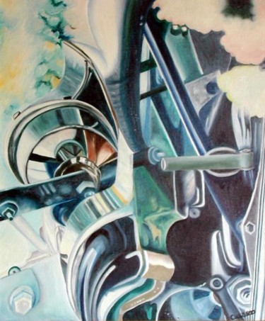 Peinture intitulée "Poisson blanc" par Cuervo, Œuvre d'art originale