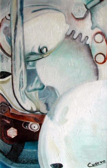 Peinture intitulée "Masques" par Cuervo, Œuvre d'art originale