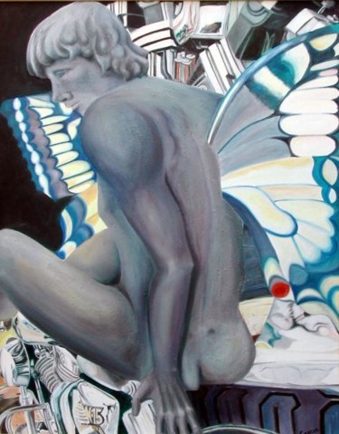 Peinture intitulée "Papillange" par Cuervo, Œuvre d'art originale