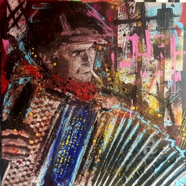 Peinture intitulée "accordéon" par Facundo Varas, Œuvre d'art originale, Acrylique