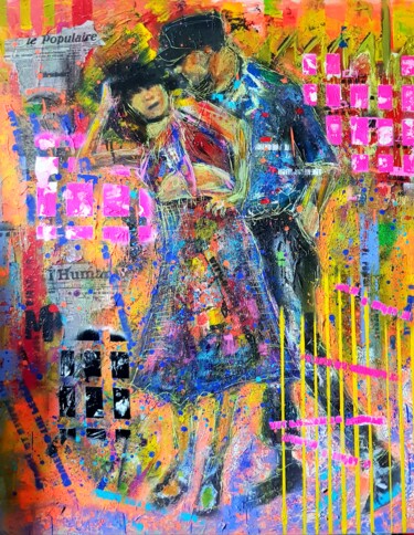 Peinture intitulée "couple dance" par Facundo Varas, Œuvre d'art originale, Bombe aérosol