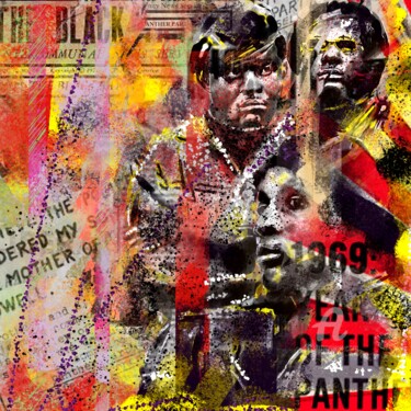 Arts numériques intitulée "Black panther party" par Facundo Varas, Œuvre d'art originale, Peinture numérique
