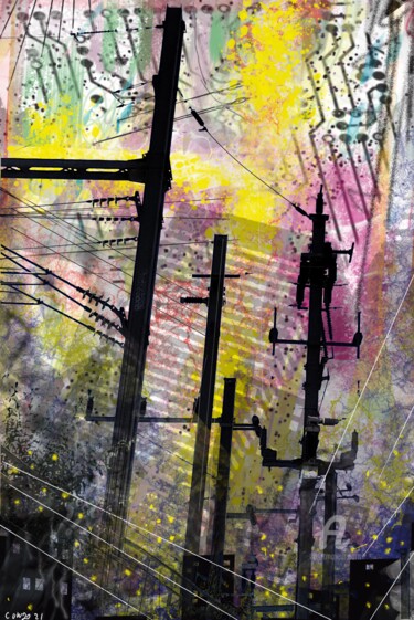 Arts numériques intitulée "electretric" par Facundo Varas, Œuvre d'art originale, Peinture numérique