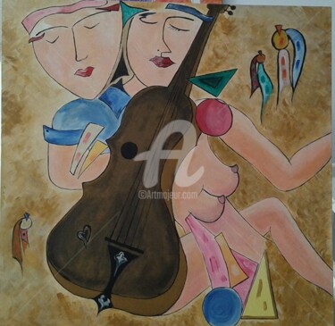 Pintura intitulada "Sentimentos" por Elisa Cunha, Obras de arte originais, Acrílico